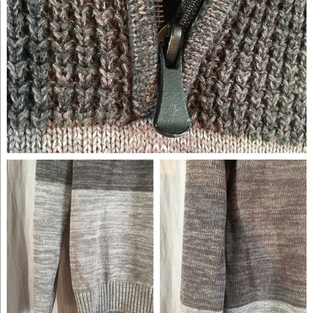 Quarter Zip Boyfriend Color Block‎ Sweater - Picture 3 of 6